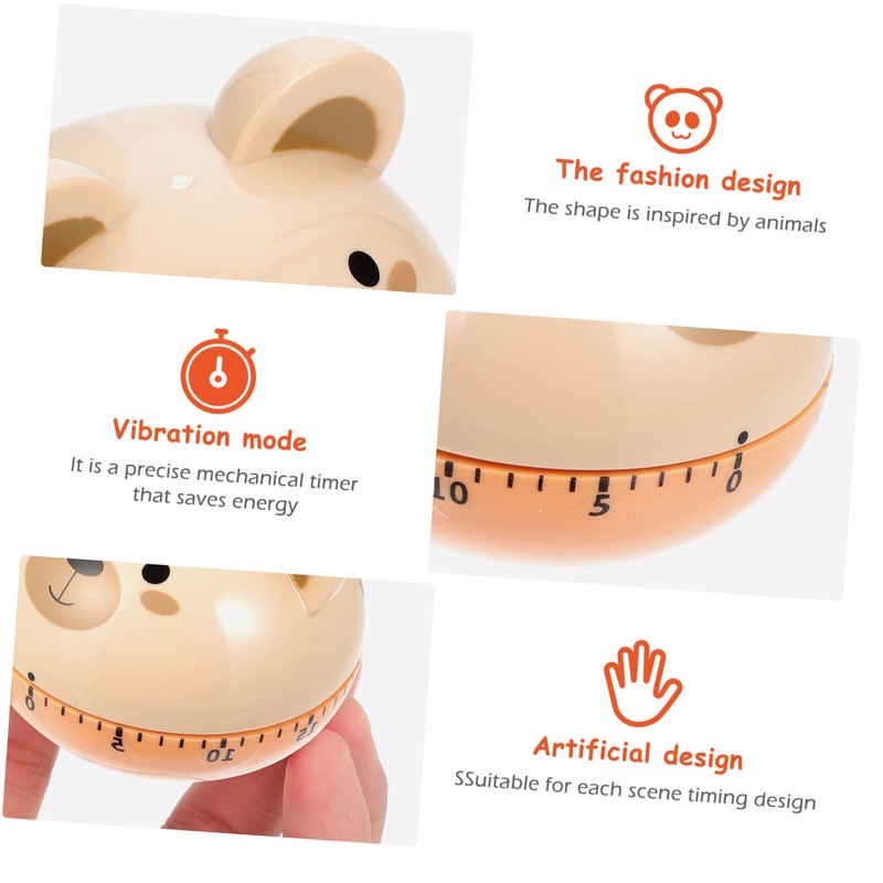 Alipis Mechanical Kitchen Timer Cartoon Countdown Timer for Cooking Baking