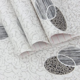 Black and White Contact Paper Geometry Pattern Peel and Stick Shelf Liner Circle Wallpaper Self Adhesive Vinyl Contact Paper for Wall Bed Room Furniture Kitchen Cabinet Countertop