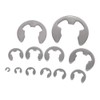 120 Pcs E-Shaped Snap Rings M1.5-M10 304 Stainless Steel Snap