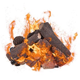 RELAX4LIFE Set of 9 Ceramic Wood, Heat Resistant Ceramic Logs, Decorative Wood Made of Ceramic Fibre, Decorative Firewood, Fireplace Decoration, Ceramic Log Set for Indoor & Outdoor Use