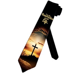 ASVP Shop Easter Mens Ties Jesus Resurrection Cross Necktie Tie Religious Neckties Christianity (Sunrise)