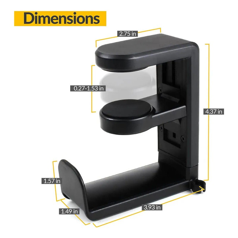 Soporte Giratorio Para Auriculares Gancho Gaming Con Cilp Hu