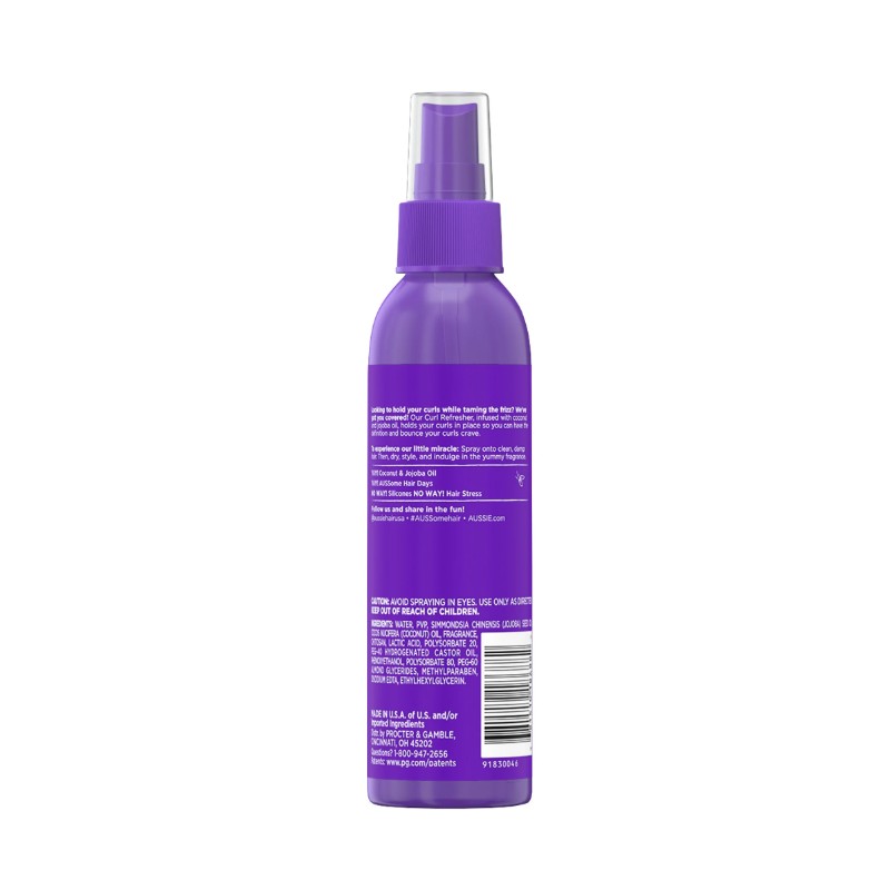 Aussie Miracle Curls Curl Refresher Spray Gel,Hold, for All Hair