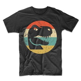 Tyrannosaurus Rex T Rex Retro Style Dinosaur T-Shirt, XXL Black