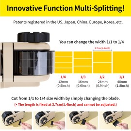 [TENDO°] Multi-Section Tape Dispenser ZO-508: Innovative Cutter for Custom Tape Width (Beige)