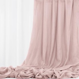 Tela de gasa rosa polvorienta para boda, tela de gasa de 10 yardas, cortina de arco de quesilla para techo, tela para pasillo de mesa, silla, servilletas, decoración de boda