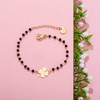 PengJin Lucky four leaf clover charm bracelet, stainless steel, with