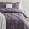 Nestl Grayish Purple Duvet Cover Queen Size - Pintuck Queen