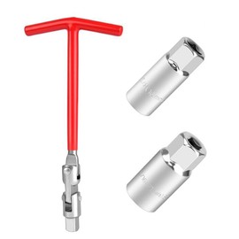 GOODCHI Plug Socket, 0.6 - 0.8 inches (16 - 21 mm), T-Handle, Plug Wrench, Spark Plug Socket, Spark Plug Wrench, Socket Wrench, Car Maintenance Set