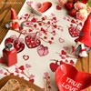 Artoid Mode Stripe Heart Valentine's Day Table Runner, Be My