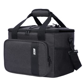 MIER Mens Lunchbox for Work Insulated 24 Cans/15L Large Lunch Bags Leakproof Adult Women Lunch Box Coolers for Travel Beach Picnic Office, Dark Gray