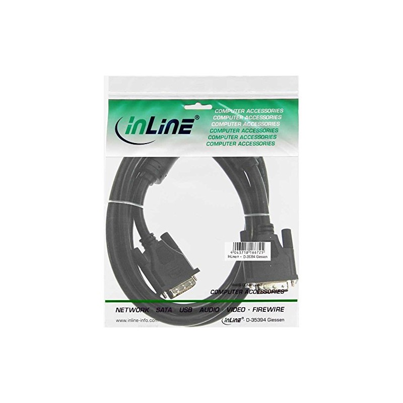 InLine® 17775 5 m DVI-D Cable DVI-D DVI-D DVI –