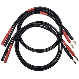 CNCESS CESS-029-3f Banana Extension Cable, 4mm Banana Female to Male, Silicone Cable, 2 Pack (3 Feet)