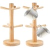 SZKKQKJ Wooden Cup Stand, Pretzel Stand, Cup Holder, 6 Arms,