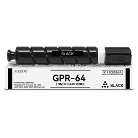 MEZOO GPR-64 GPR64 Toner Cartridge Black Compatible for GPR64 GPR-64 Black Toner Cartridge 5141C003AA for ImageRunner Advance DX 4825 4835 4845 4825i 4835i 4845i Printer(1 Pack)