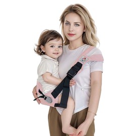 JOYNCLEON Baby Sling Carrier The Latest Safe and Breathable Anti-Slip Hip Pad Toddler Carrier Baby Essentials for Baby Boys and Girls Carrying 8-35lbs Pink