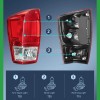Left+Right Tail Lights Brake Lamps for 2016 2017 2018-2023 Toyota