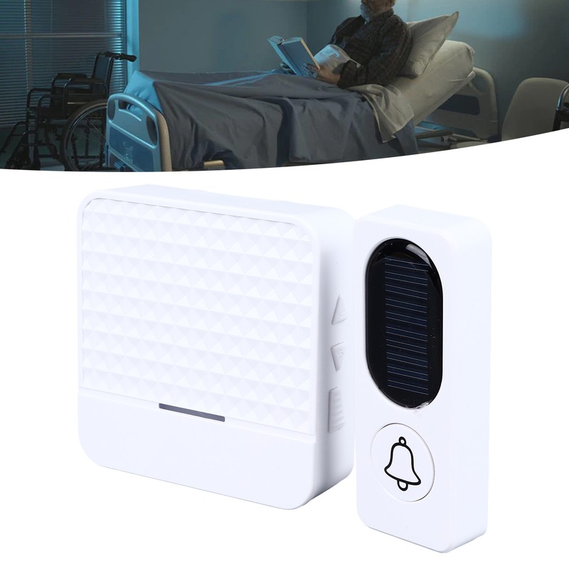 Wireless Doorbell Self Powered White 52 Music Automatic Recognition Smart