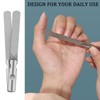 LNAUJS 1 Pack Round Tip Stainless Steel Nail File, 4.76