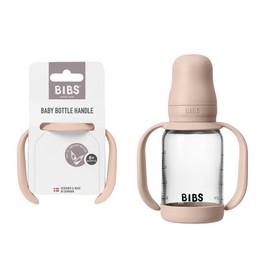 Bibs Baby Bottle Handle, Easy and Comfortable Grip, Non-Slip Surface, BPA Free, Dishwasher Safe, Bibs Baby Bottle Accessories, from 6 Months, Blush