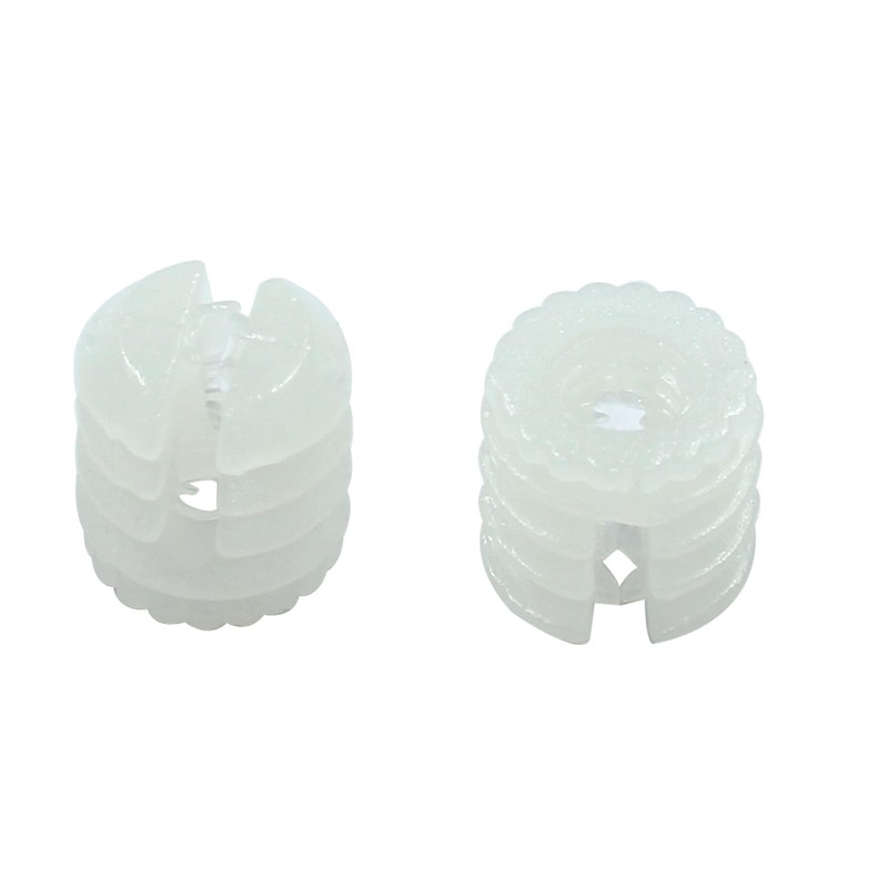 Litoexpe Plastic Pre-Inserted Nuts 0.34"x0.39", Plastic Hinge Dowel Inserts 100