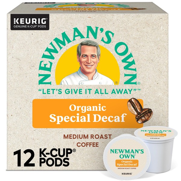 Newman's Own Organics Special Blend Decaf Keurig Single-Serve K-Cup Pods, Medium Roast Coffee, 72 Count