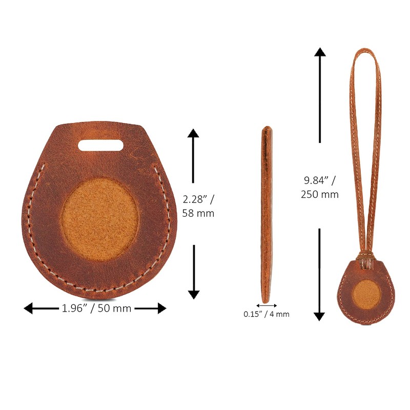 LONDO AirTag-Etui aus echtem Leder mit Trageriemen