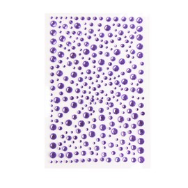 KIMOBER 325pcs Purple Rhinestone Stickers,Self Adhesive Bling Gems Embellishment Stickers for DIY Craft, Nail Art