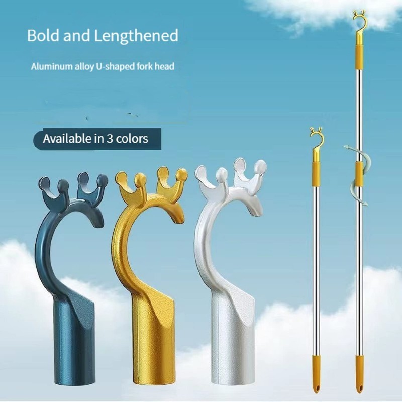 BEEY Reach Stick Long Pole Utility Hook 56" Extended Reacking