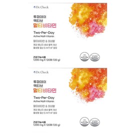 Doctor Check 투퍼데이 액티브 멀티비타민 1000mg x 120정 2개 / 써클 Two Per Day Active Multivitamin 1000mg x 120 Tablets (2 Pack) / Circle