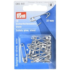 Prym Safety Pins, 27mm, Silver, 16 pc