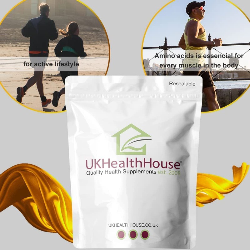 UKHealthHouse L-Glutamine Amino Acids 600mg x 180 Capsules Rapid Release