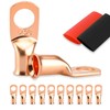 10PCS Battery Cable Ends, 4 Gauge Wire Connectors 3/8 Copper
