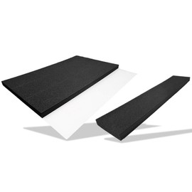 Plump Cushion Tape, "Little Cushion Long Wide, Black, Black" Thick 0.4 x Width 2.0 inches (50 mm) x Length 9.8 inches (250 mm), 4 Pieces, Corner Guard Sponge Tape, Cushion