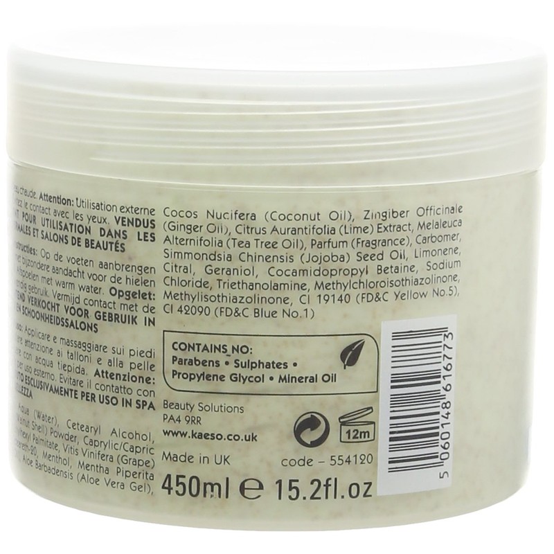 Kaeso Lime and Ginger Tingle Foot Scrub 450 ml