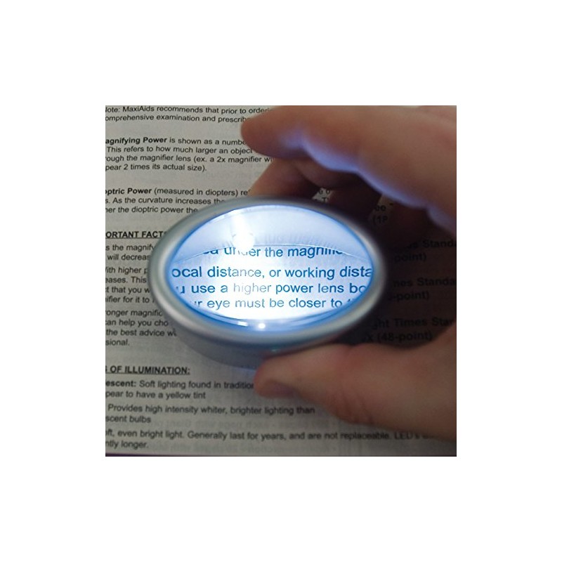 LED Lighted Oval Dome Magnifier - 6.5X