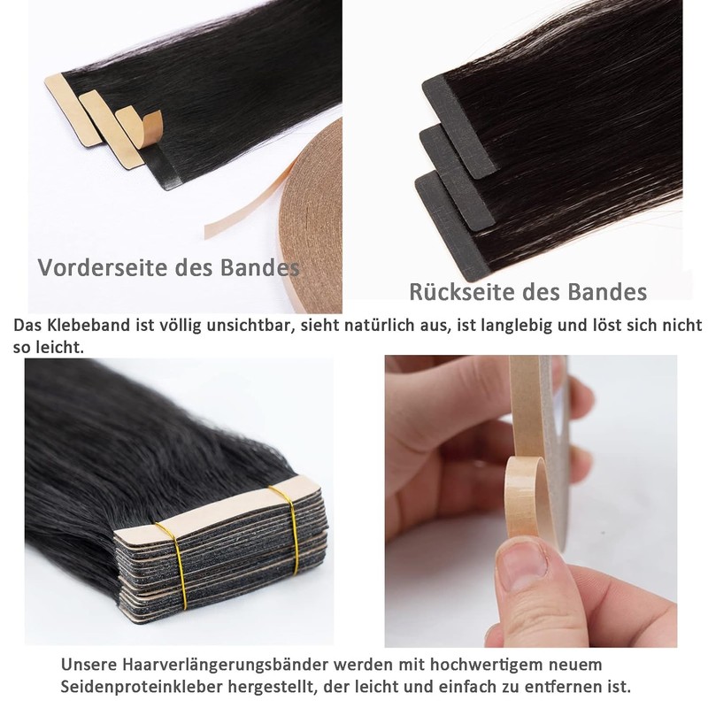 HotLulana Tape-In Extensions Real Hair #10 Extensions Real Hair 24