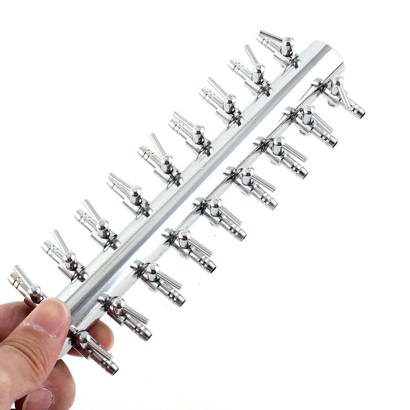 uxcell Aquarium 18 Way Inline Manifold Air Flow Pump Tubing