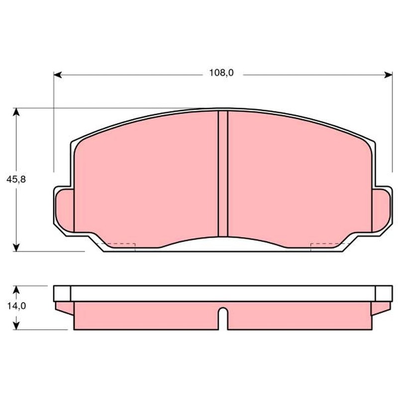 TRW GDB3454 Brake Pad Set, Disc Brake - (4-Piece)