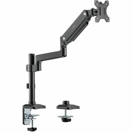 Rocstor ERGOREACH EP8 Premium Single Ergonomic Monitor ARM C-CLAMP & Grommet - SUPPOR