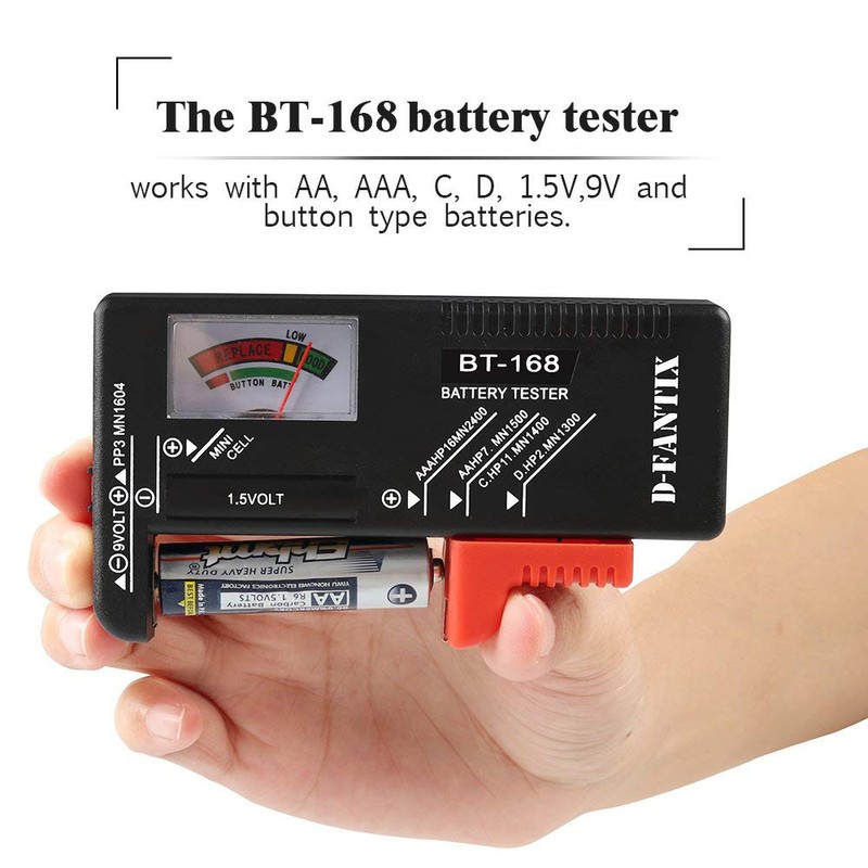 D-FantiX Battery Tester, Universal Battery Checker Small Battery Testers for