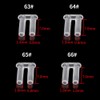 Zwindy 200 Pieces Clear Plastic Glasses Plugs, 5 Types Glasses