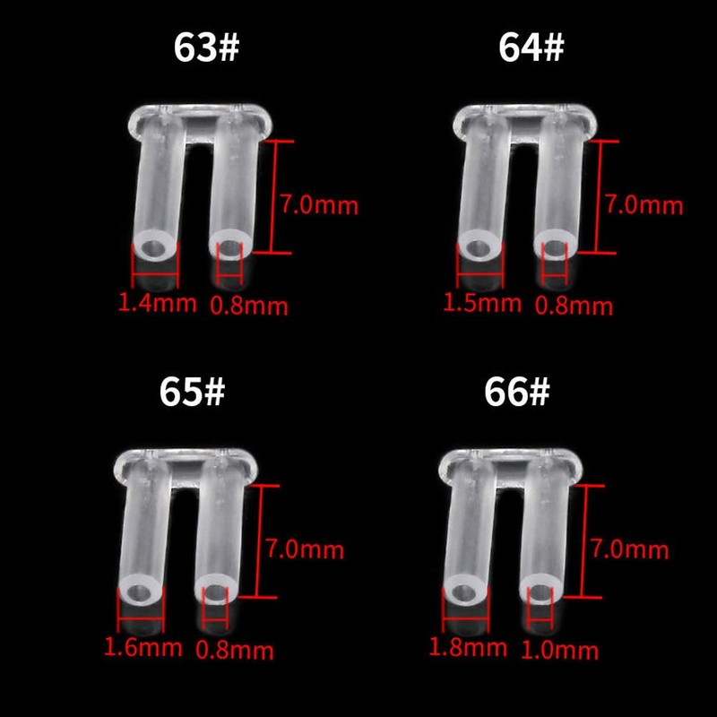 Zwindy 200 Pieces Clear Plastic Glasses Plugs, 5 Types Glasses