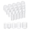 sourcing map 25pcs Round Rubber End Caps 6mm 9mm 12mm