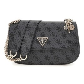 GUESS Eco Erica Convertible Xbody Flap Bag Coal Logo, Coal logo