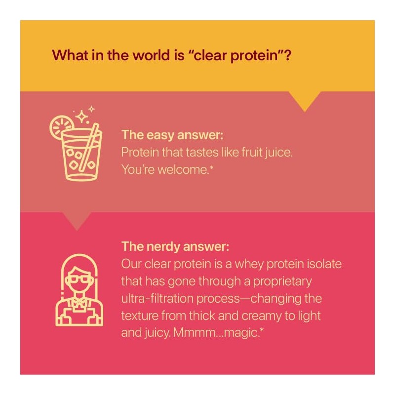 Oath Nutrition Clear Whey Isolate Protein Powder, Island Mango, 20g