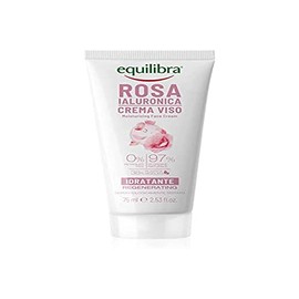 Equilibra Face Hyaluronic Rose Moisturising Face Cream with Damascene Rose and Hyaluronic Acid, Moisturising, Fast Absorbing, Non-Greasy, 75 ml