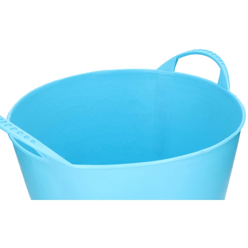 KOTARBAU® Elastic Rubber Trough 26L Turquoise Fluo with Carry Handles