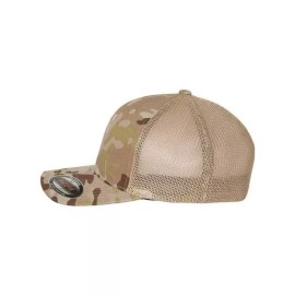 FLEXFIT 6511 - Fitted Trucker Cap, Mesh Back, Baseball Hat, Camo, Multicam Arid