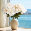 MERIXMAS 2 Bouquet 14 Heads Peonies Artificial Flowers, White Fake
